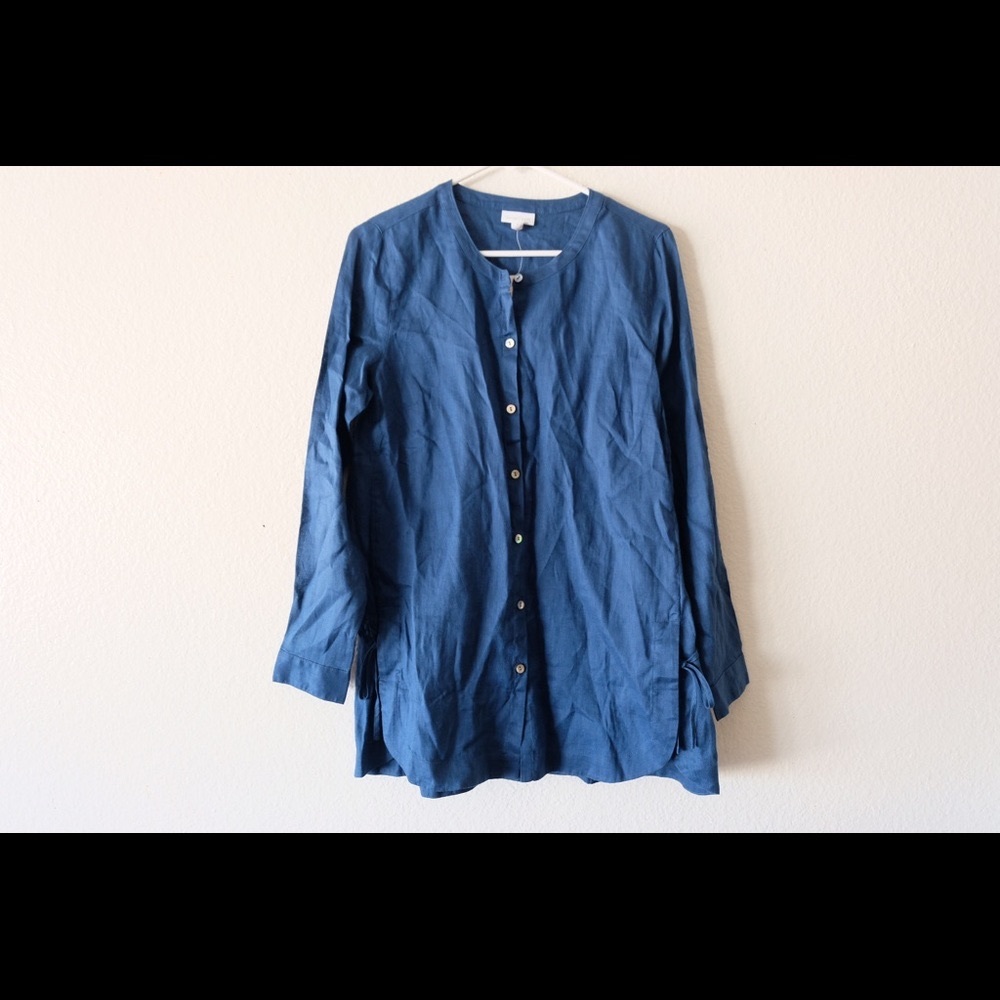 New J Jill 100% linen top size small